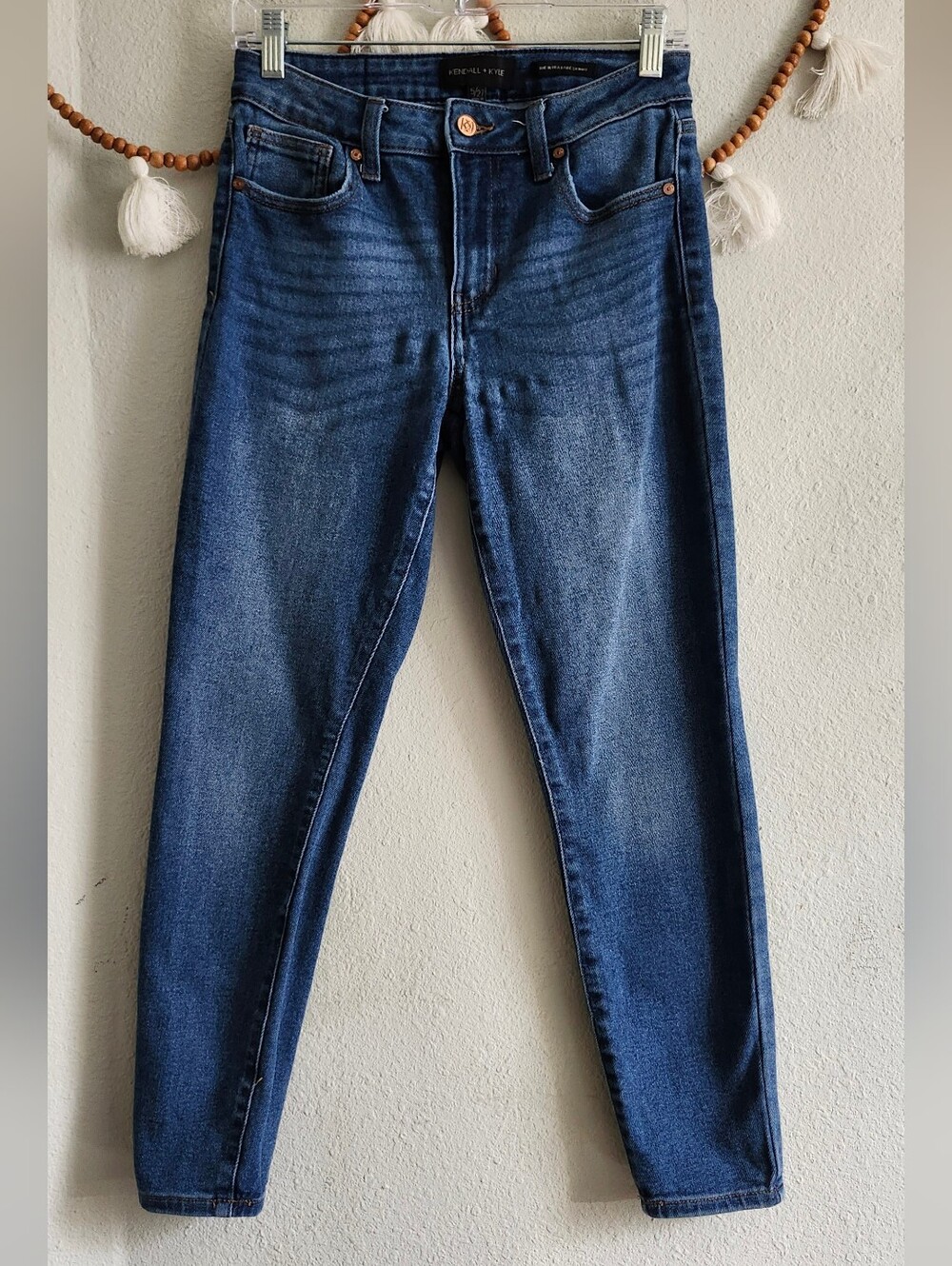 Kendall & Kylie Medium Wash Ultra Babe Skinny Jeans